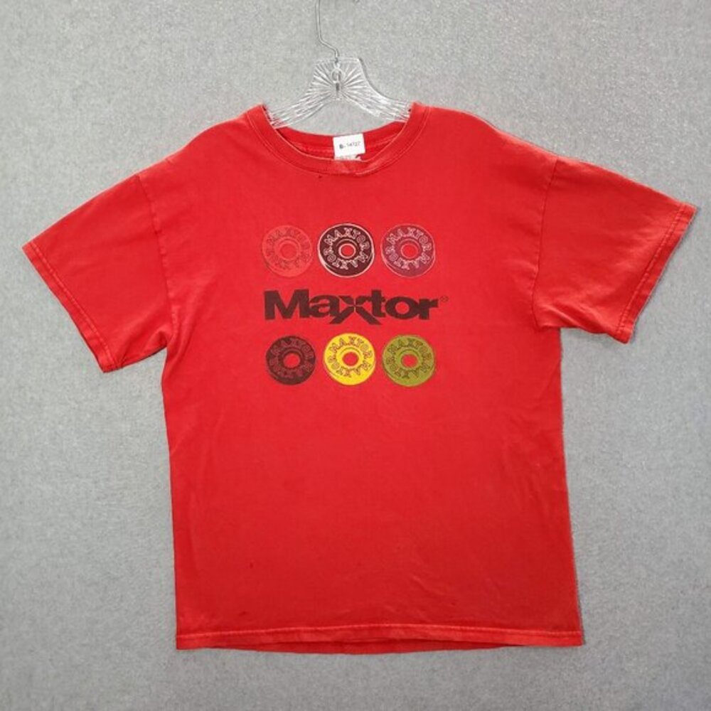 Skate Maxtor Wheels Men Shirt Medium Red Logo Skateboard Save Your Life Tee
